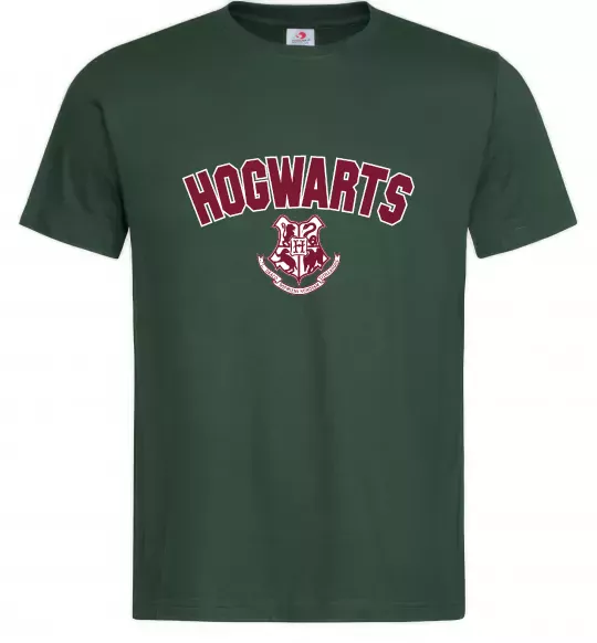 Мужская футболка Hogwarts Logo Темно-зеленый фото