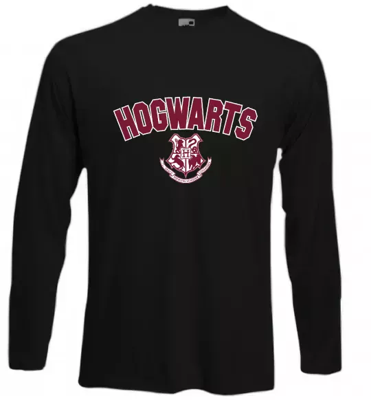 Лонгслив Hogwarts Logo Черный фото