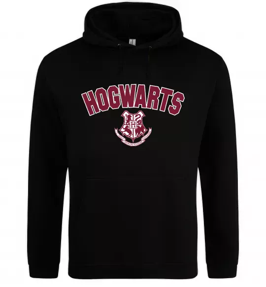 Женская толстовка (худи) Hogwarts Logo Черный фото