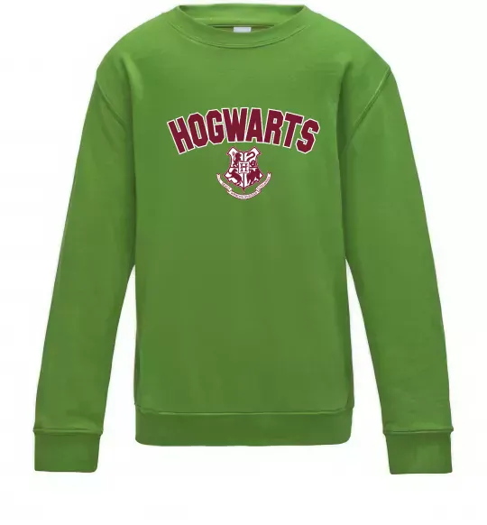 Дитячий світшот Hogwarts Logo Лаймовий фото