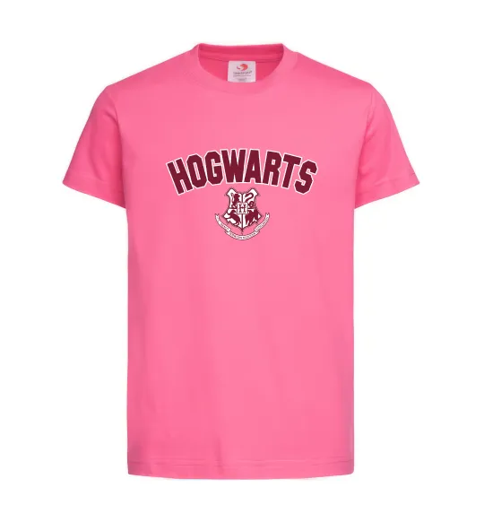 Дитяча футболка Hogwarts Logo Яскраво-рожевий фото