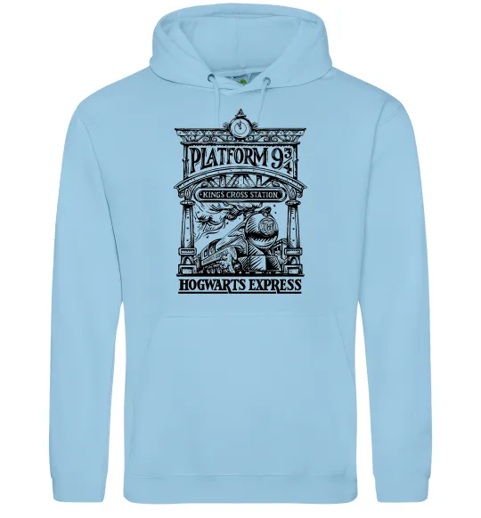 Чоловіча толстовка (худі) Hogwarts Express Блакитний фото