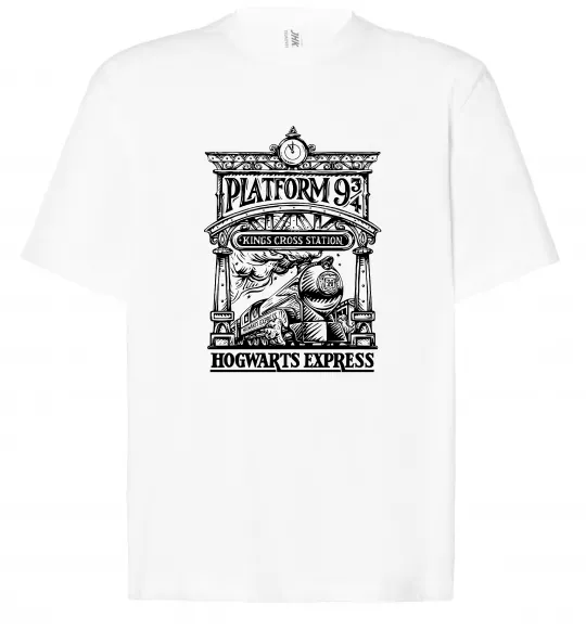 Футболка Оверсайз Hogwarts Express Белый фото