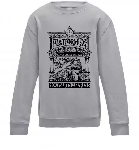 Дитячий світшот Hogwarts Express Сірий меланж фото