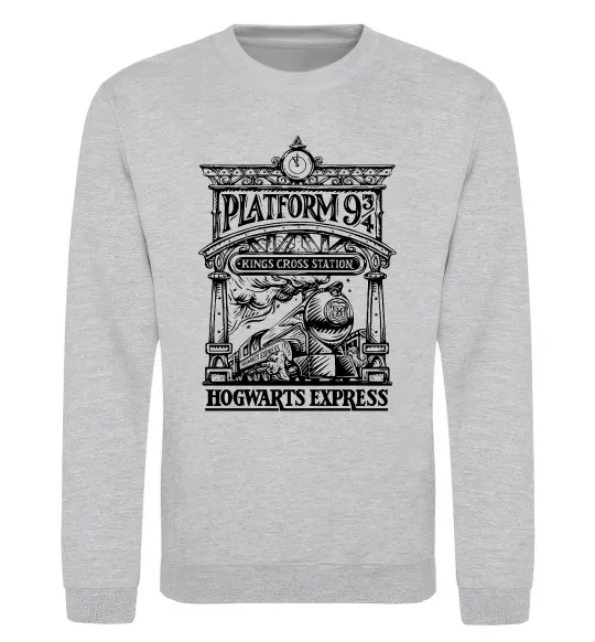 Свитшот Hogwarts Express Серый меланж фото