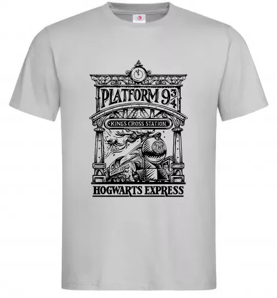 Мужская футболка Hogwarts Express Серый фото