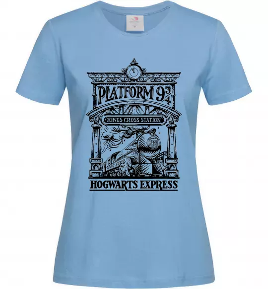 Женская футболка Hogwarts Express Голубой фото
