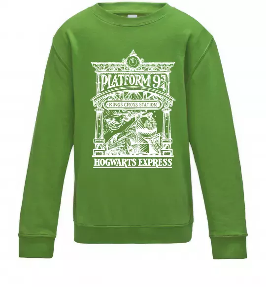 Дитячий світшот Hogwarts Express Лаймовий фото