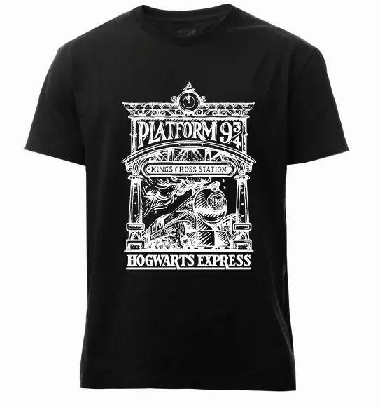 Мужская премиум футболка Hogwarts Express Черный фото