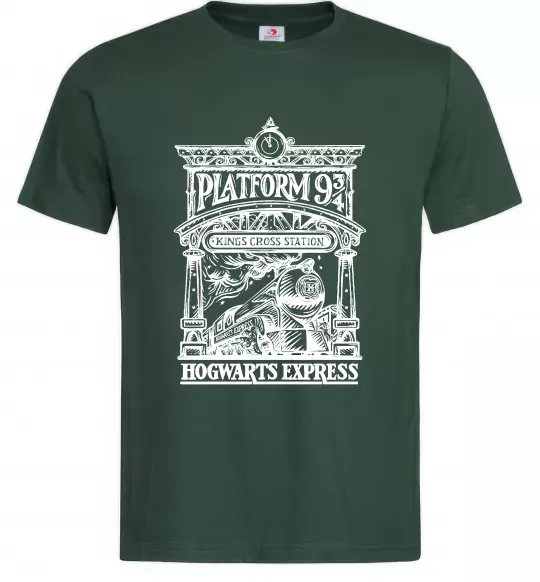 Мужская футболка Hogwarts Express Темно-зеленый фото