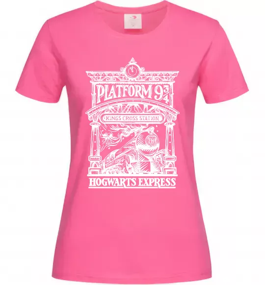 Женская футболка Hogwarts Express Ярко-розовый фото