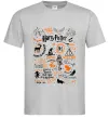 Мужская футболка Harry Potter символи Серый фото