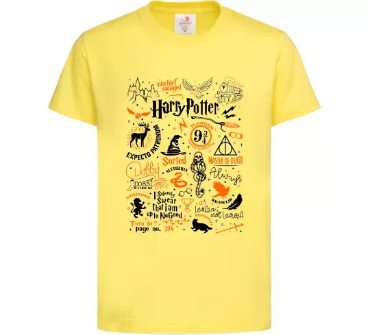 Детская футболка Harry Potter символи Лимонный фото