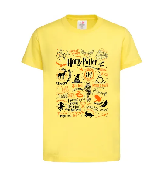 Детская футболка Harry Potter символи Лимонный фото