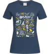 Жіноча футболка Harry Potter символи Темно-синій фото