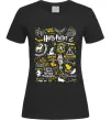 Жіноча футболка Harry Potter символи Чорний фото