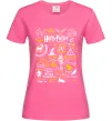 Жіноча футболка Harry Potter символи Яскраво-рожевий фото
