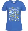 Жіноча футболка Harry Potter символи Яскраво-синій фото