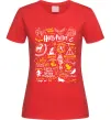 Жіноча футболка Harry Potter символи Червоний фото
