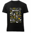 Мужская премиум футболка Harry Potter символи Черный фото