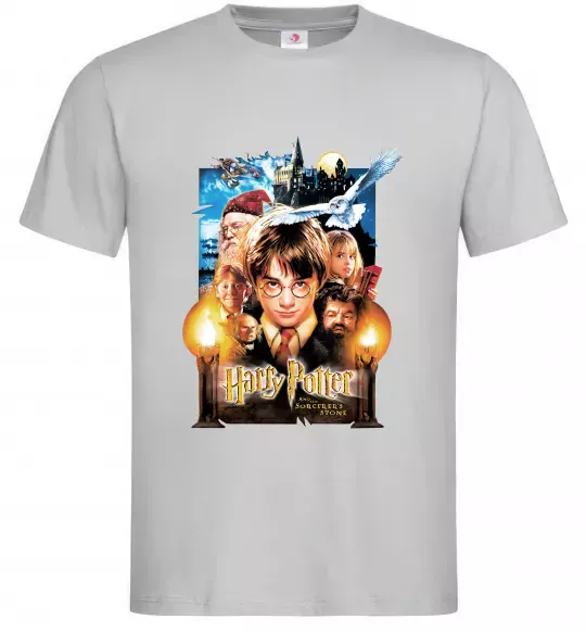 Чоловіча футболка Harry Potter and the sorcerer`s stone Сірий фото