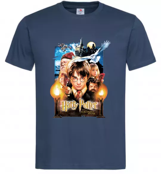 Чоловіча футболка Harry Potter and the sorcerer`s stone Темно-синій фото