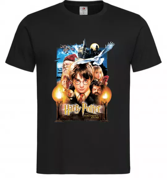 Чоловіча футболка Harry Potter and the sorcerer`s stone Чорний фото