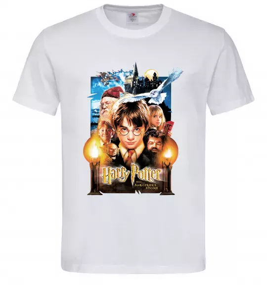 Чоловіча футболка Harry Potter and the sorcerer`s stone Білий фото