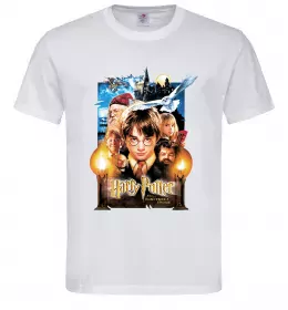 Мужская футболка Harry Potter and the sorcerer`s stone Белый фото
