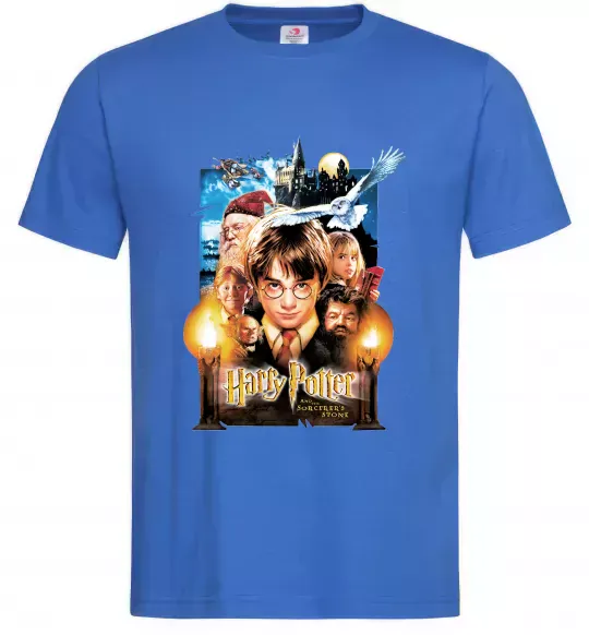 Чоловіча футболка Harry Potter and the sorcerer`s stone Яскраво-синій фото
