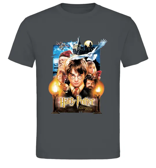Чоловіча футболка Harry Potter and the sorcerer`s stone Графіт фото
