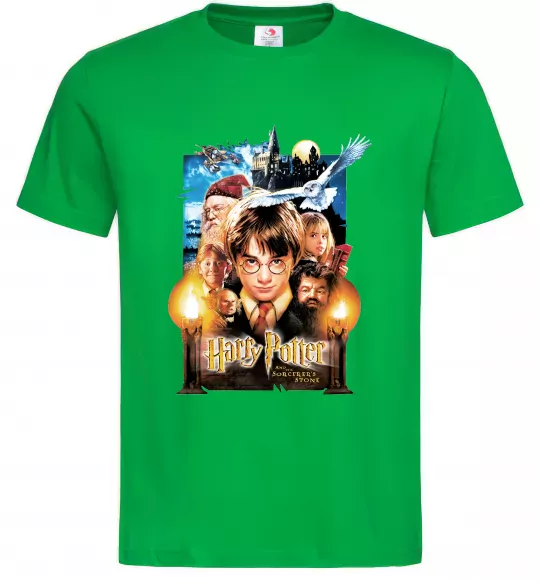 Чоловіча футболка Harry Potter and the sorcerer`s stone Зелений фото