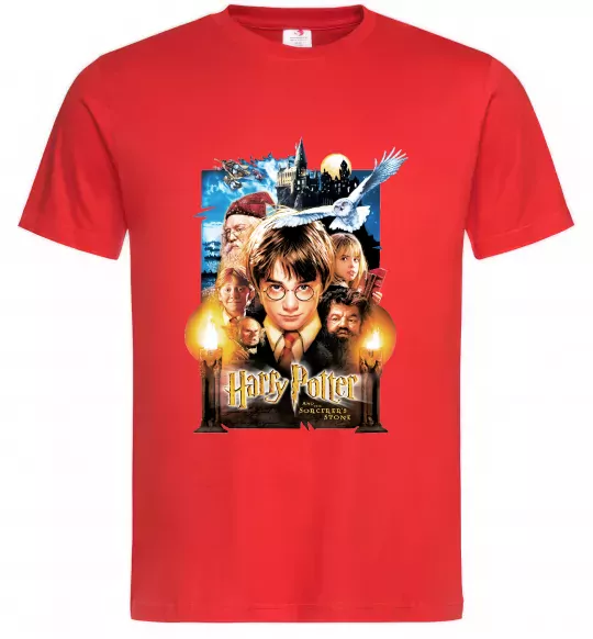 Чоловіча футболка Harry Potter and the sorcerer`s stone Червоний фото