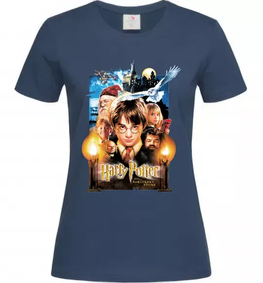 Женская футболка Harry Potter and the sorcerer`s stone Темно-синий фото