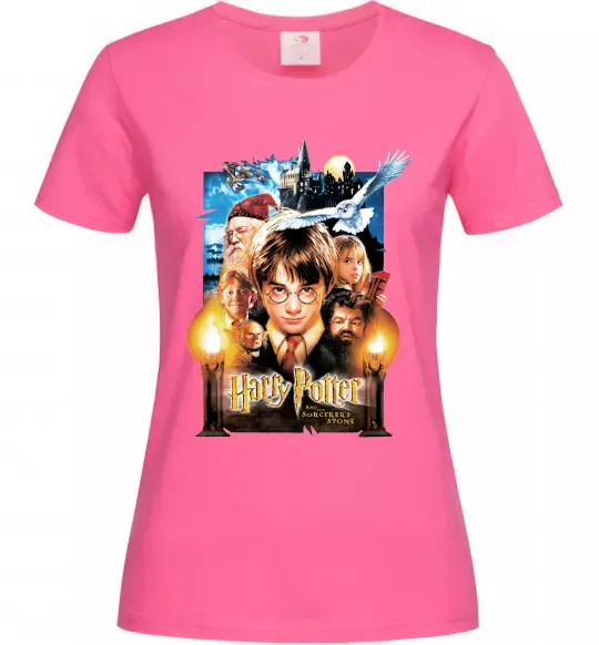 Женская футболка Harry Potter and the sorcerer`s stone Ярко-розовый фото