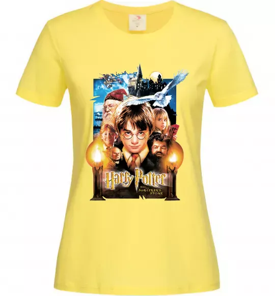 Женская футболка Harry Potter and the sorcerer`s stone Лимонный фото