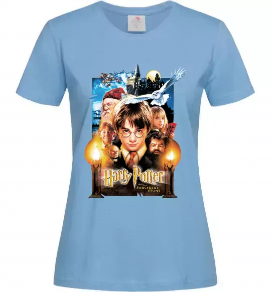 Женская футболка Harry Potter and the sorcerer`s stone Голубой фото