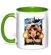 Чашка з кольоровою ручкою Harry Potter and the sorcerer`s stone Лаймовий фото