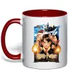 Чашка с цветной ручкой Harry Potter and the sorcerer`s stone Красный фото