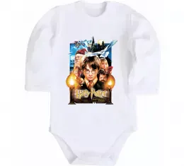 Детский боди Harry Potter and the sorcerer`s stone Белый фото