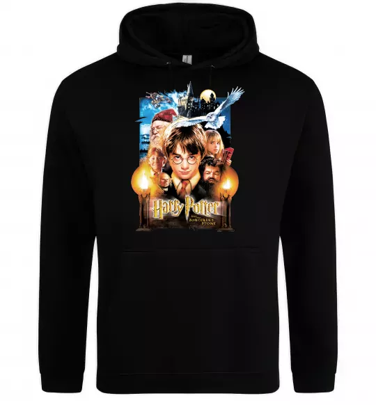 Мужская толстовка (худи) Harry Potter and the sorcerer`s stone Черный фото