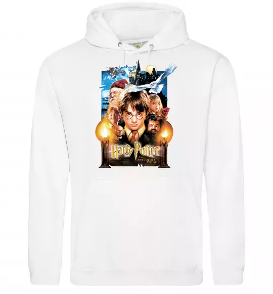 Мужская толстовка (худи) Harry Potter and the sorcerer`s stone Белый фото