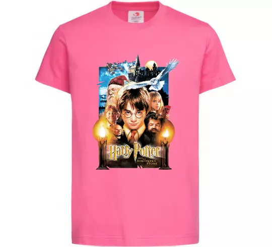 Детская футболка Harry Potter and the sorcerer`s stone Ярко-розовый фото