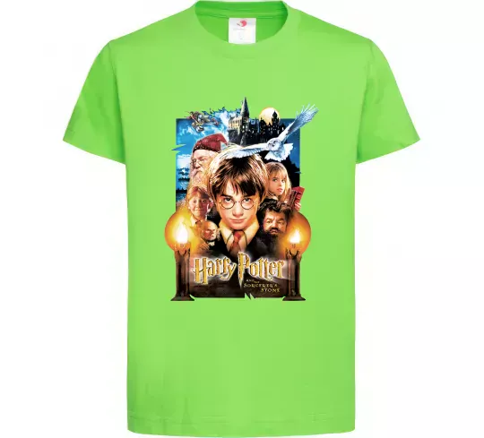 Детская футболка Harry Potter and the sorcerer`s stone Лаймовый фото