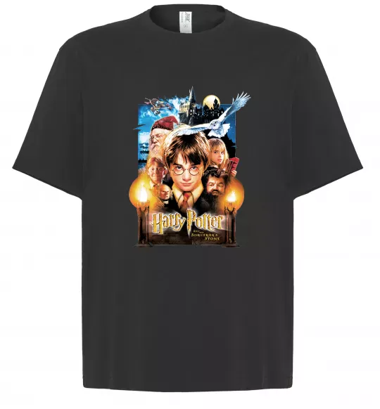 Футболка Оверсайз Harry Potter and the sorcerer`s stone Чорний фото