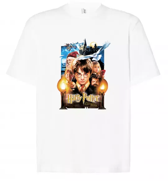 Футболка Оверсайз Harry Potter and the sorcerer`s stone Білий фото