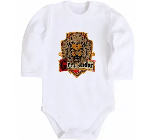 Детский боди Gryffindor Белый фото