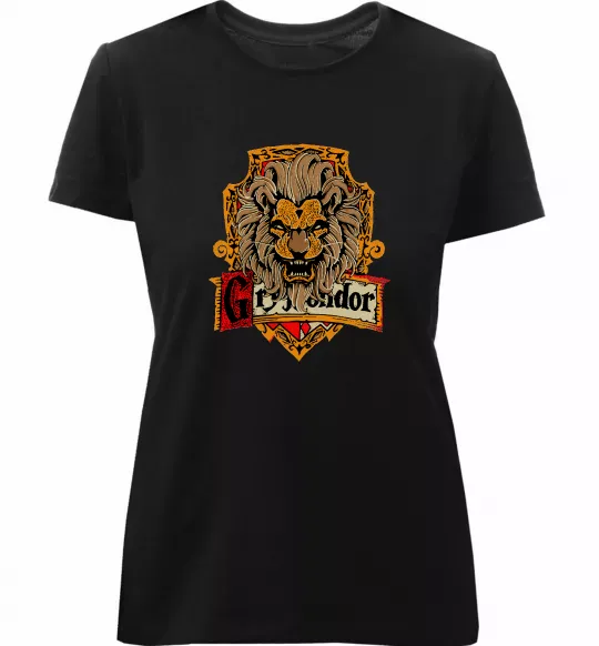 Жіноча преміум футболка Gryffindor Чорний фото