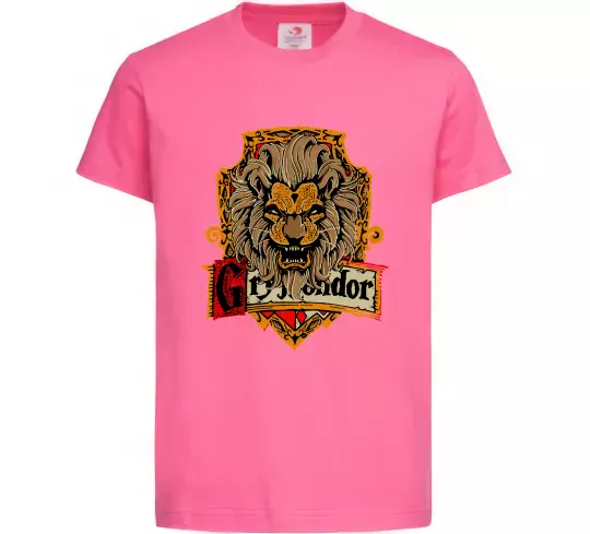 Дитяча футболка Gryffindor Яскраво-рожевий фото