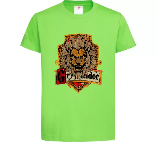 Дитяча футболка Gryffindor Лаймовий фото